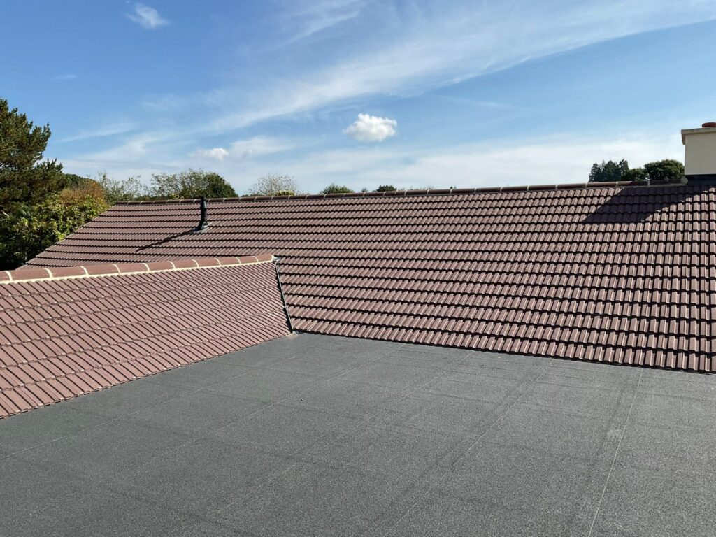 This is a photo of a roof which has just been repaired works carried out by TRP Roofing Driffield